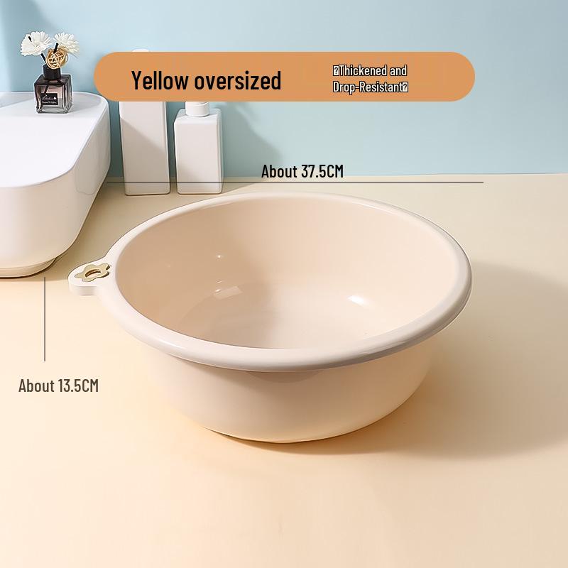 Durable Large Plastic Basin for Laundry, Washing Feet, Face, Vegetables - Ideal for Dorms & Homes