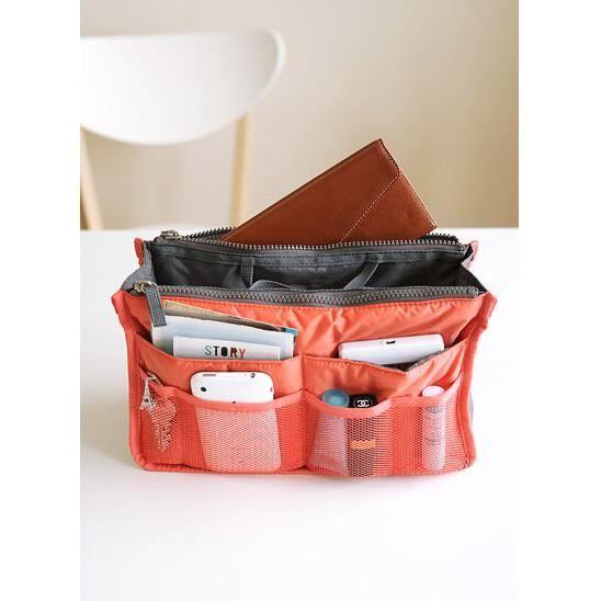 Organisateur de sac à main - ORANGE - 29x16x9cm - Souple - 85g