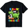 Παιδικό Outfit για Πάρτι Γενεθλίων Three Rex, Μπλουζάκι για Αγόρι 3 Ετών Δεινόσαυρος