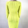 Women's Long Pullover Sweater Dress Long-sleeved Slim Clothes