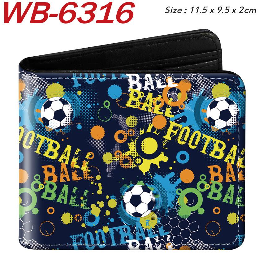 Sports Ball Bifold Wallet Football Basketball Rugby Pattern Student Coin Purse Card Holder Leather Short 1pcs