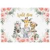 LS Photography Background Wildlife 1st Birthday Party Jungle Floral Decor Props Baby Shower Kids Portrait Photo Backdrop Studio