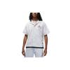 Air Solid Color Embroidered Alphabet Short Sleeve Shirt Men's White Gift for Him DM1417-100
