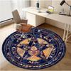 Tappeto Pentagramma Alchemico Runico Vintage Antiscivolo Morbido Facile da Pulire per Studio Casa Vacanze Villa Tappetino Pratico Tappeto per Casa