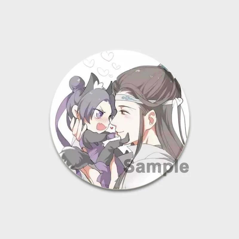 

32/44/58 мм Mo Dao Zu Shi Емальовані шпильки Значок для косплею Lan Zhan Chen Qing Ling Аніме Брошка шпилька для одягу Рюкзак Капелюх Декор XMAS Подарунки 44mm(1.73inch)