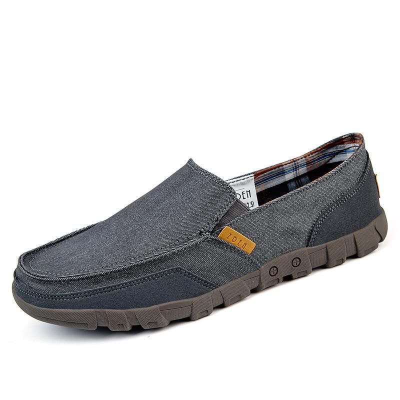 Summer Men's Korean Style Canvas Loafers: Trendy, Washable, Versatile Casual Shoes in Plus Sizes 47-48.