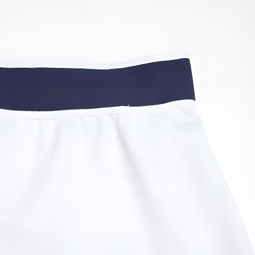 Puma Fashion Color Block Breathable Brand Logo Design Casual Skirt Women Skirts White Blue Navy 671728-02
