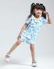 Monte Carlo Girl's Regular Fit Printed Half Sleeve Short Set