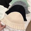 Solid Color Knitted Fisherman Hat Thickened Basin Cap Fashion Winter Bucket Hat  Outdoor Girl