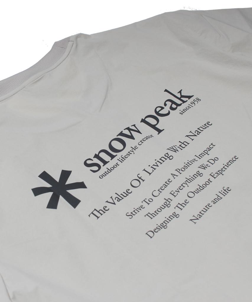 Snow Peak Thin-tech Woven Short Sleeve T-Shirt, Size 2XL (LBG)
