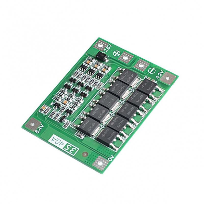 3S 11.1V 12.6V 18650 Lithium Battery Protection Board with Balance 40A for Electric Drill