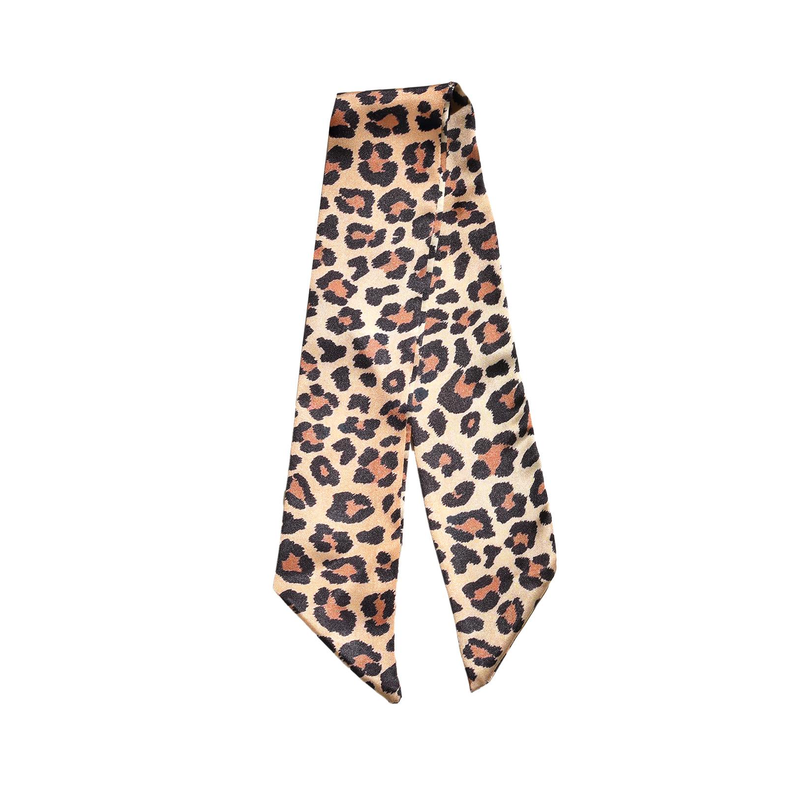 

Vnox New Leopard Short Silk Scarf Bracelet, Stainless Steel Hollow Cuff, Charms Suitable For Cuffs & Bag