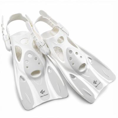 [Exklusivt på Amazon.co.jp] REEF TOURER Lätt och Kompakt Snorklingfena med Justerbar Rem (Kan bäras över marinskor) - Vit, Storlek S (RF