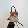 Korean Style Contrast Color Phone Bag Handbag Ins Square Tote Bag Simple Shoulder Bag  Travel