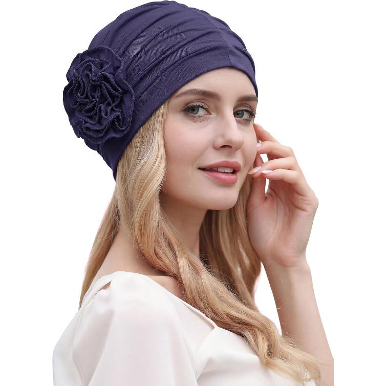 Chemo Turban for Women Headwear Soft Cancer Head Scarf Hats Beanie Elastic Hair Wraps