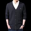 Hengyuanxiang Men's V-Neck Wool Blend Knit Cardigan