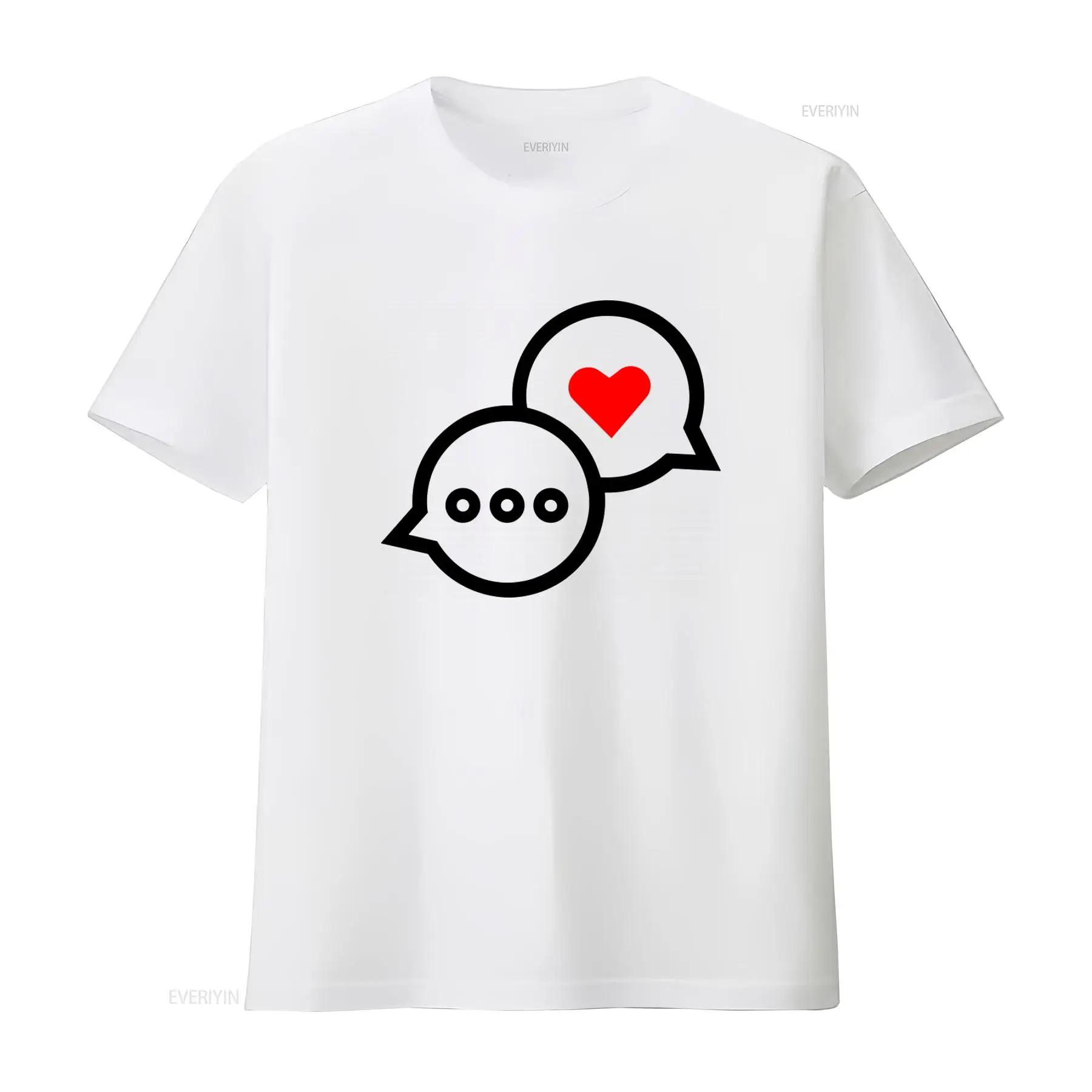 

Unrequited Love Text Speech Bubbles T Shirt Unique Design for Expressive Style vintage Washed streetwear Top For Everyday Wear 5XL різнокольоровий
