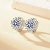 New 2026 One-carat Earrings for Women's Anti-allergic Fashion Trend Sun Flower Ear Buckles