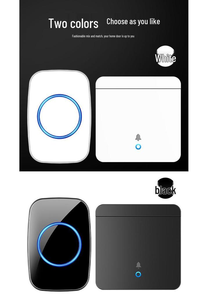 Two-in-Three Wireless Doorbell with Remote Control - EU, UK, AU Specs
