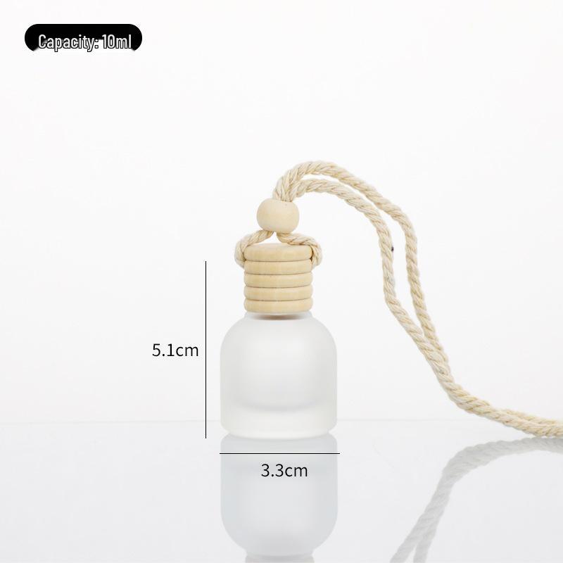 Transparent Refillable Car Air Freshener with Wooden Lid and Lanyard