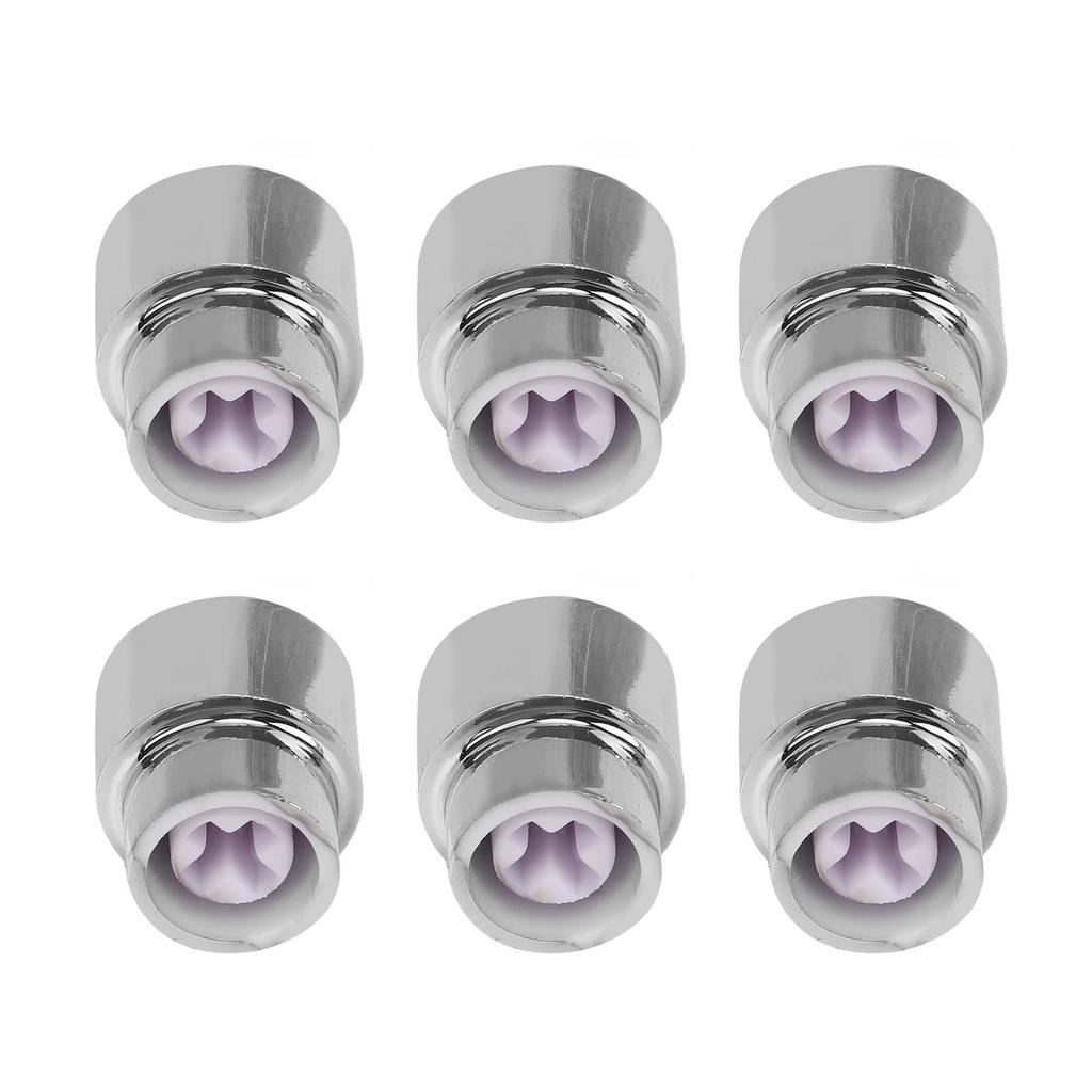 6PCS Guitar Barrel Switch Tip 5 Way Round Retro Plastic Silver Electric Guitar Pickup Switch Knob
