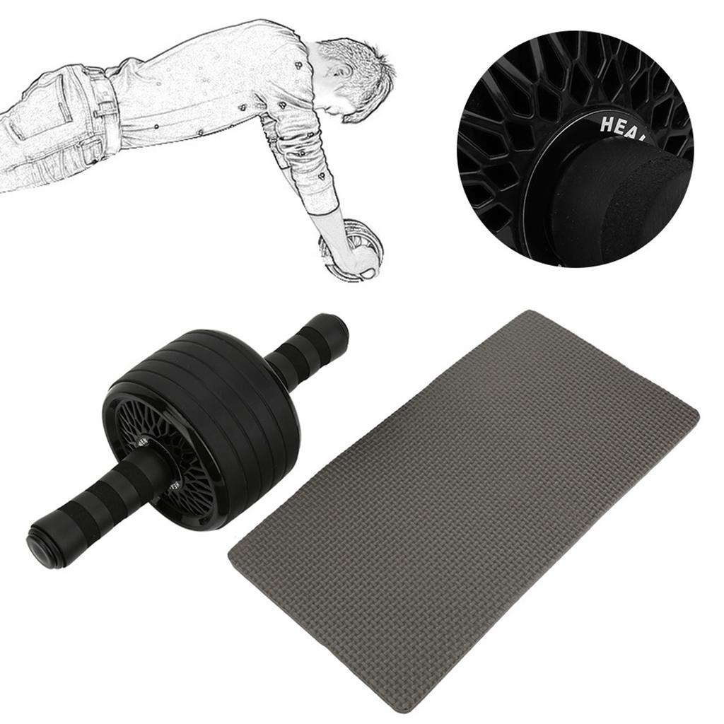 Rueda para Entrenamiento de Músculos Abdominales Rodillo Mango de Esponja Agarre Equipo de Ejercicio para la Cintura Gimnasio Fuerza Corporal Potencia Fitness
