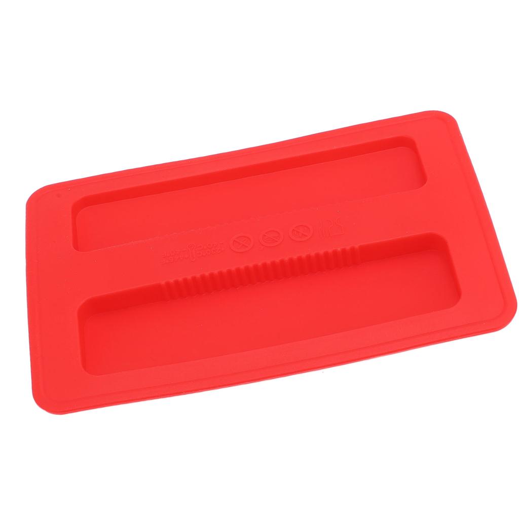 Silicone Toaster Cover 15.8x10.4x1.2cm Soft Flexible Reusable Bread Maker Lid for Home Red