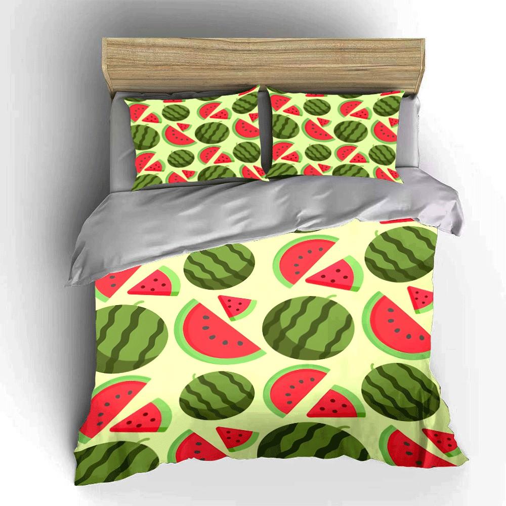 Watermelon Pattern Summer Picnic Set Exquisite three-piece bedding set gift for kids and adults