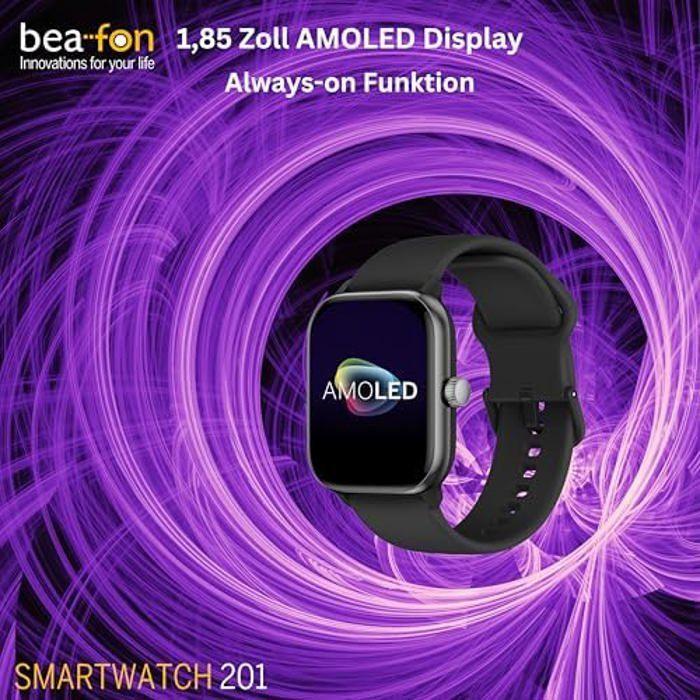 Smartwatch - bea-fon - 201 - Écran AMOLED 1,85 cm - Compatible GPS - Assistant vocal Alexa
