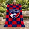 FC Dallas Blanket Flannel Blanket Soft Cozy Plush Throw for Sofa Bed Lightweight Home Decoration Gifts for Christmas Various Holidays