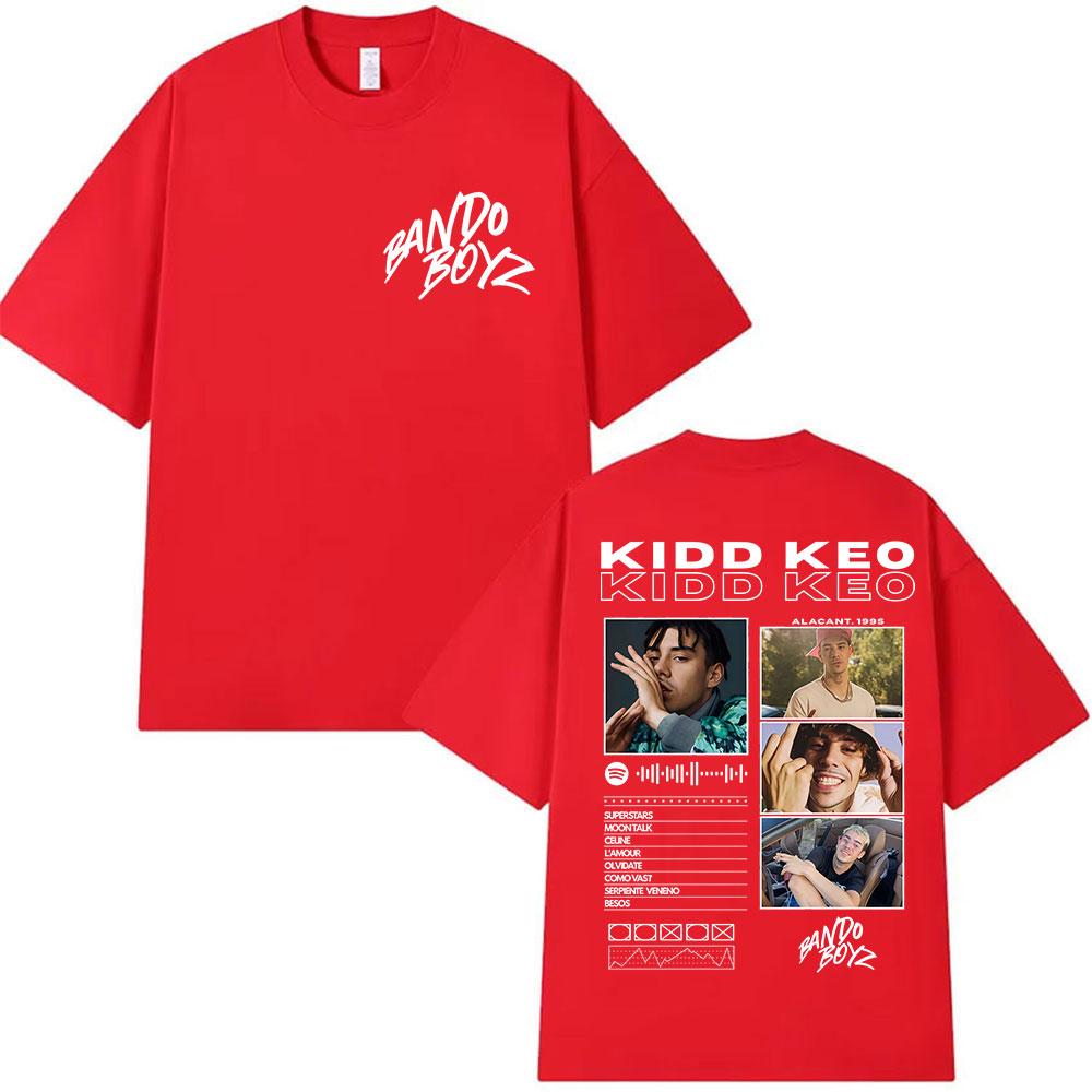 Rapper Kidd Keo Bando Boyz Album 2025 Graphic TShirts Mens Vintage Fashion Oversized Cotton T Shirt Hip Hop Clothing Tshirts