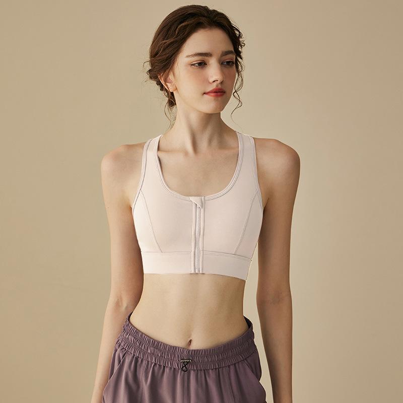 

Women s Shockproof High-Impact Sports Bra with Front Zipper - Minimizes Bust, Easy On/Off, Ideal for Running and Fitness. XXL