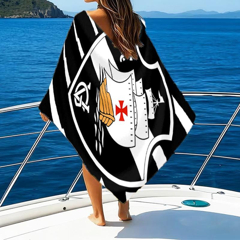 Vasco Fußballverein Bedrucktes Strandtuch, Superweiche Mikrofaser, Perfektes Geschenk Geburtstag, für Pool, Strand, Reisen, für Familie und Freunde