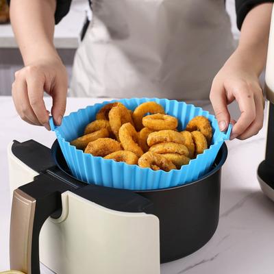 Bandeja de silicone para fritadeira a ar evita resíduos Revestimento de silicone sem BPA para substituição de papel vegetal Acessórios para forno de fritadeira a ar seguros para alimentos