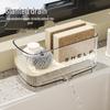 Large Capacity Kitchen Sink Draining Rack for Sponge, Cloth, and Dish Storage