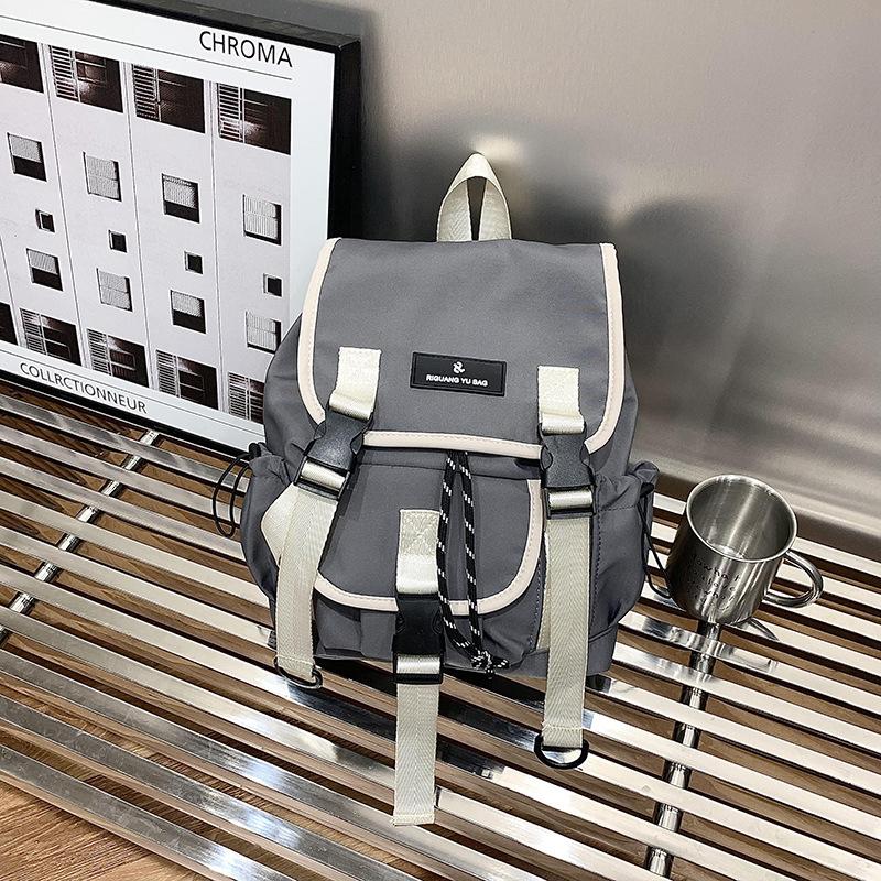 Cute Japanese Backpack Female New Contrasting Sports Student Small Backpack Outdoor Large-capacity Schoolbag Travel Research