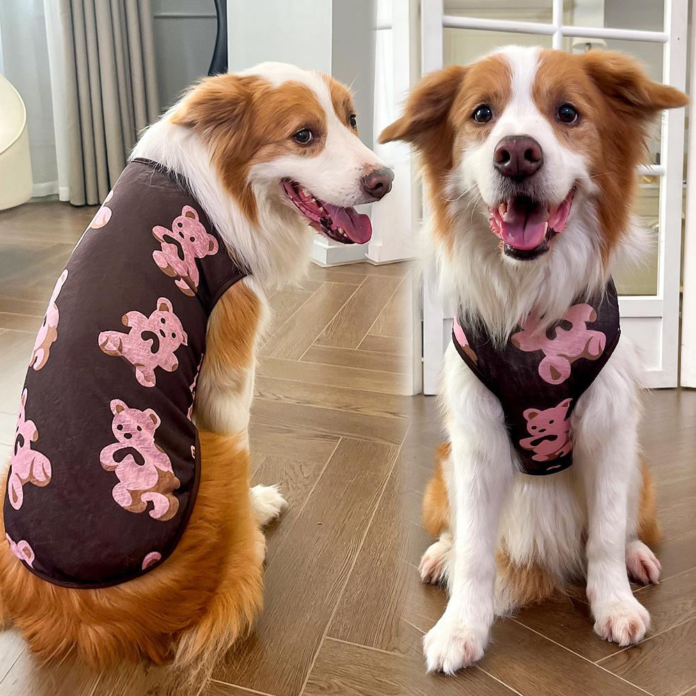 

Большая собака 65 кг летний жилет для домашних животных одежда принадлежности собака кошка плюшевый медведь французский ду корги золотистый ретривер S (bust 35cm recommended 3-2.5kg pet)