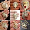 Lion Head Necklace Personality Domineering Men'S Animal Pendant Hip-Hop Punk Accessory