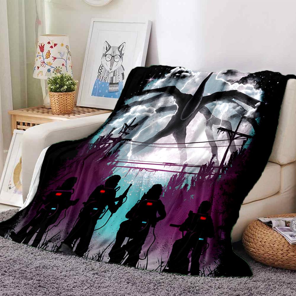 Stranger Eleven Upside Down Flannel Blanket, Soft Polyester, Modern Design, All-Season for Camping, Travel, Gifts for Holidays or Birthdays