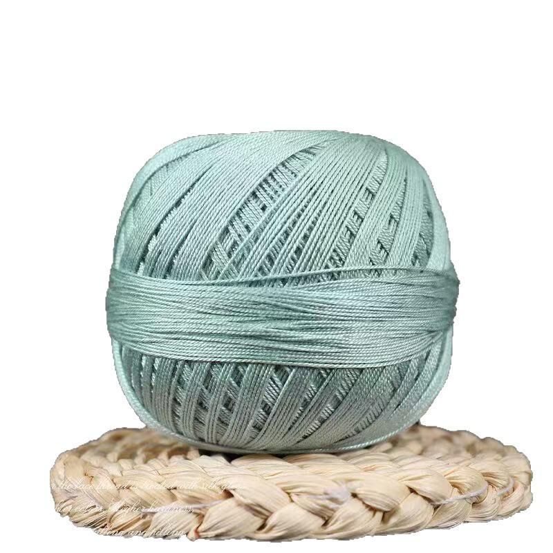 No. 7 Pure Cotton Silk Lace Yarn – Hand-Knitted, Strong Twist, Soft Half-Sleeve Crochet Yarn
