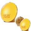 Sunrises Simulation Alarm Clock Wake Up Light with Adjustable Colorful Night Light Radio 2 Alarms Wood Grains Desk Clock