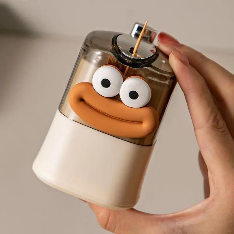 Automatic Pop-Up Toothpick Holder - Fun Character Design, Durable Plastic, Perfect for Home & Restaurant Use