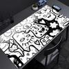 XXL Gaming Mouse Pad Abstract Doodle Monster Skull Graphic Deskmat Overlock Rubber Keyboard Mat PC Gamer Computer Accessories