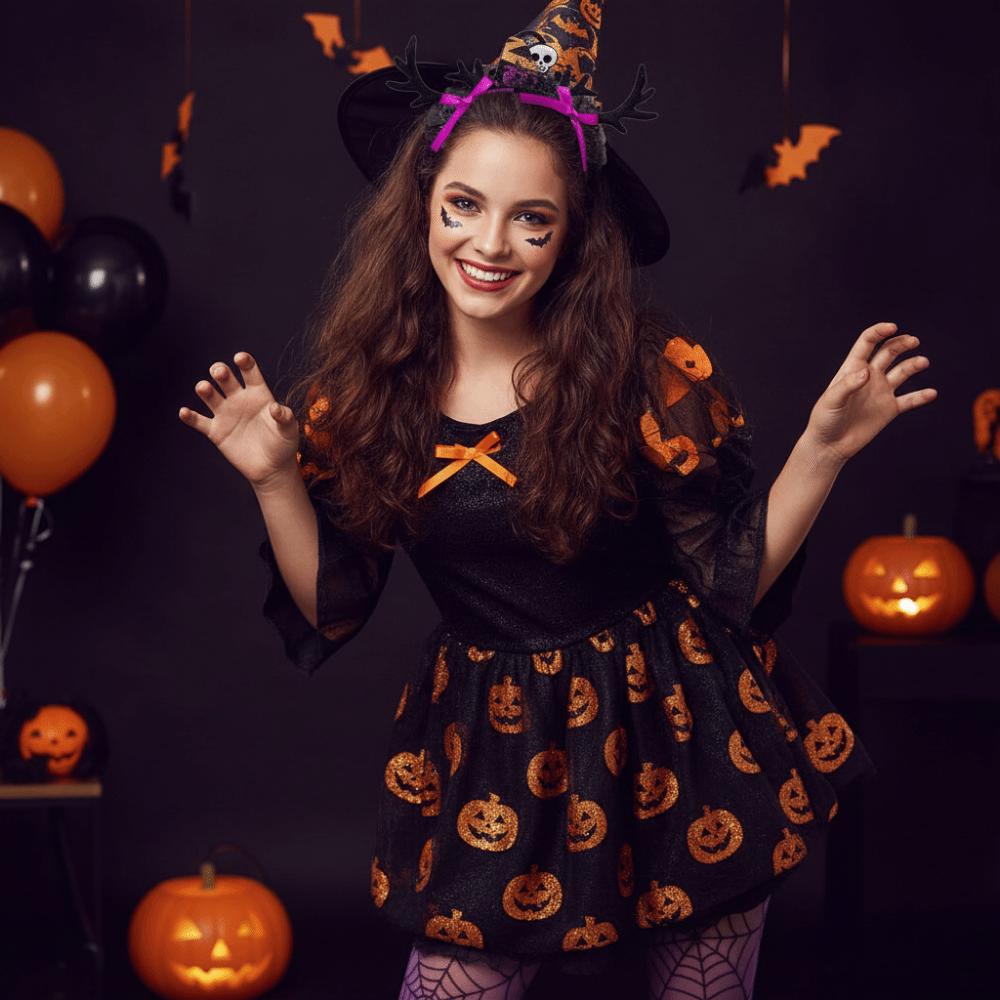 Cute Halloween Hairband Plush Spider Web Headband Fashion Party Hair Hoop Hair Accessories