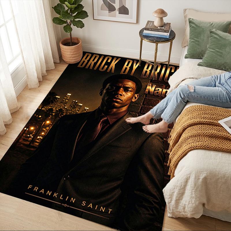 Custom Name Franklin Saint Carpet Rug for Bedroom Living Room Home Sofa Decoration,Playroom Sofa Office Home Decor Game Large Decor Floor Mat