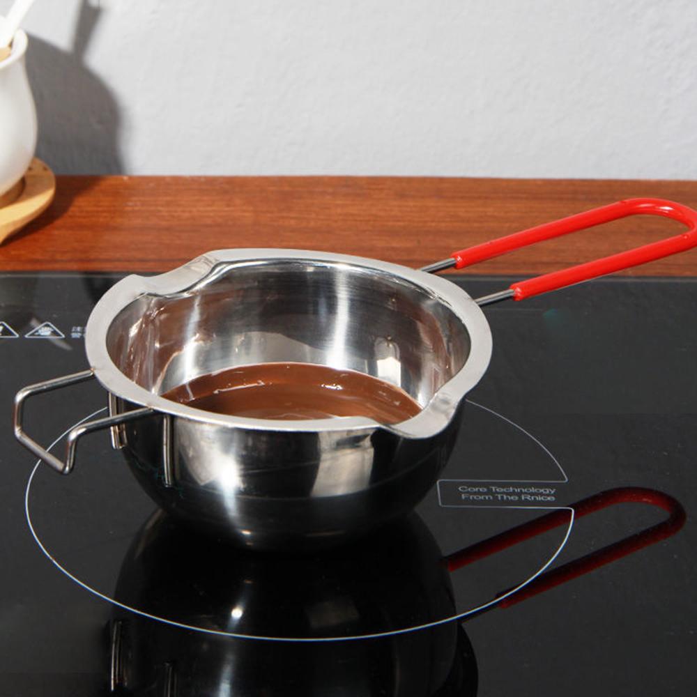 304 Stainless Steel Cheese Pot For Household Baking Chocolate Butter Sugar Melting Pot Heating Small Milk Pot Kitchen Waterproof