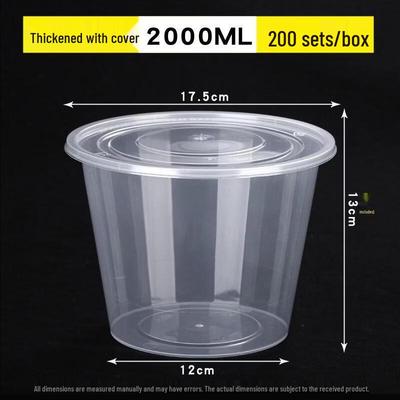 Disposable Transparent Plastic Food Containers with Lids