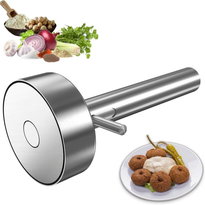 1pcs Falafel Spoon With Hole Professional Stainless Steel Spoon Food Grade Non-Stick Falafel Making Tool Meatball Maker For Home