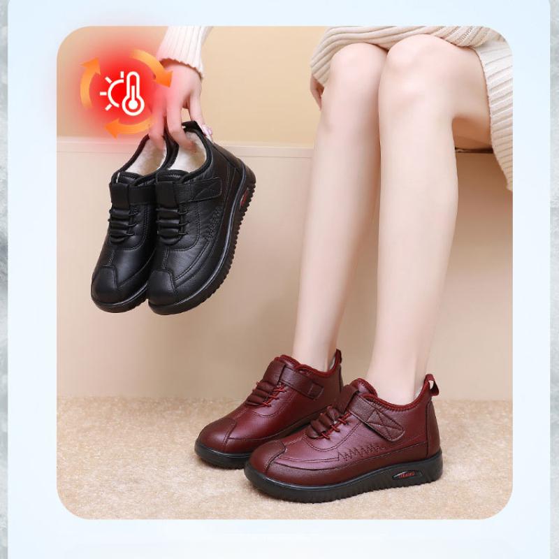 New Women's Cotton Boots Non-slip Comfortable Mother's Cotton Shoes Plus Velvet To Keep Warm Middle-aged Elderly Snow Boots