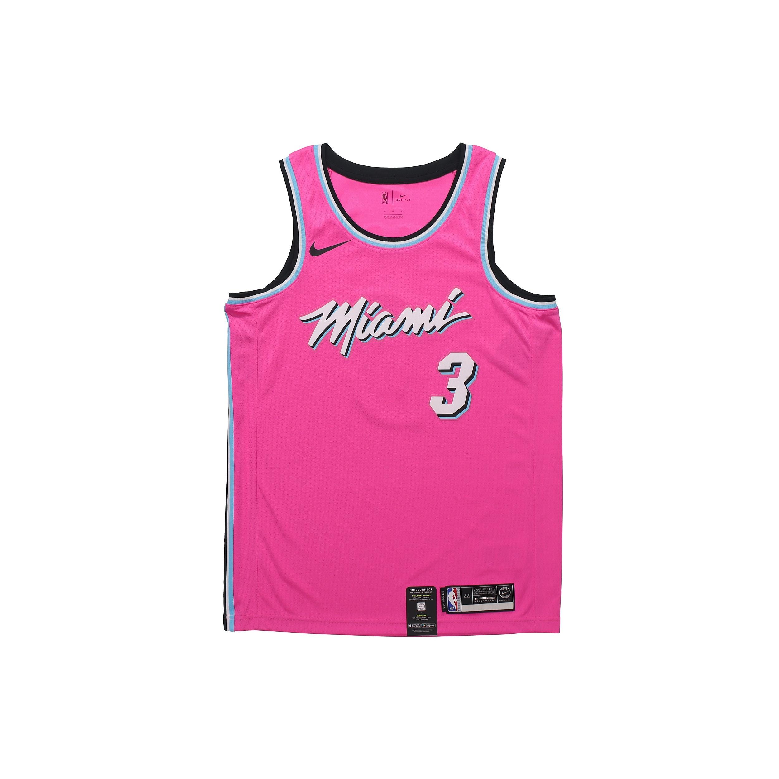 Nike NBA Dwyane Wade Miami Heat City Edition Swingman Jersey Pink Men s BQ5639-687 S